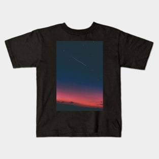 Red Night Sky Kids T-Shirt